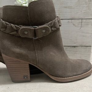 Women's Sam Edelman Minetta Flint Gray Suede Ankle Boots Size 7.5